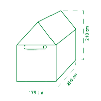 Garden King Zahradný fóliovník House 210 x 179 x 250 cm PM-1162