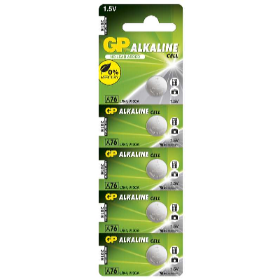 GP Batteries Alkalická gombíková batéria GP LR44 A76F 5 ks