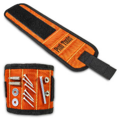 Profi Tools Magnetický náramok pre kutilov, 32 x 9 cm, oranžový