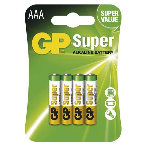 GP Batteries Alkalické batérie GP 1,5V AAA 4 ks