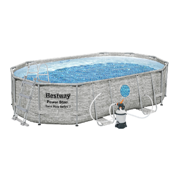 Bestway Bazén Power Steel Rattan Swim Vista 4,88 x 3,05 x 1,07 m - 56946