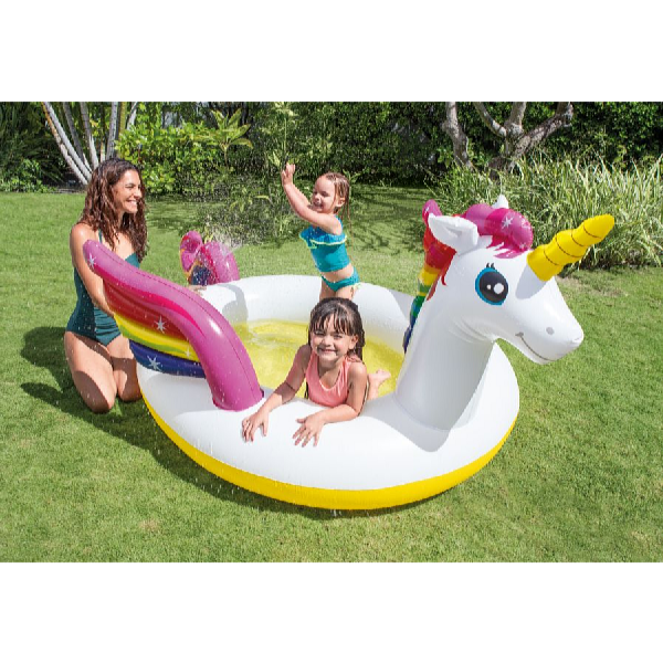 Intex Detský bazén Jednorožec so sprchou 272 x 193 x 104 cm