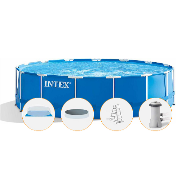 Intex Bazén Metal Frame 4,57 x 1,22 m set vrátane príslušenstva