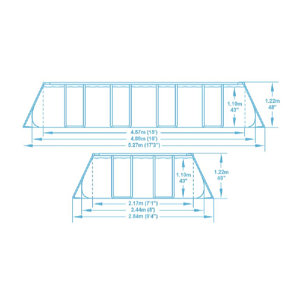 Bestway Bazén Power Steel 4,88 x 2,44 x 1,22 m set vrátane príslušenstva