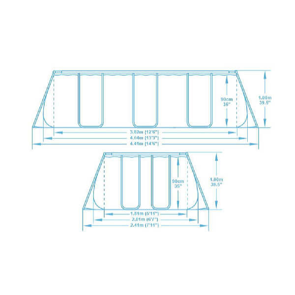 Bestway Bazén Power Steel 4,04 x 2,01 x 1 m set vrátane príslušenstva A