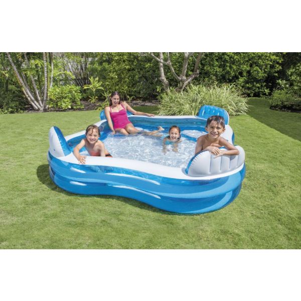 Intex Nafukovací bazén s operadlami 229 x 229 x 66 cm