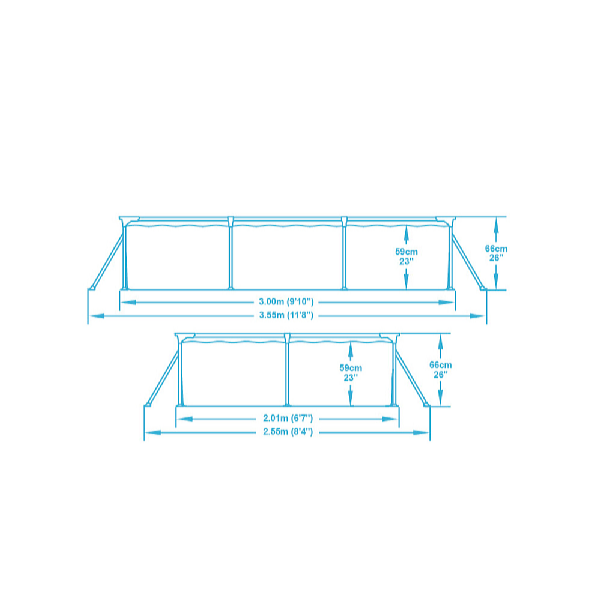 Bestway Bazén Steel Pro 3 x 2,01 x 0,66 m s kartušovou filtráciou